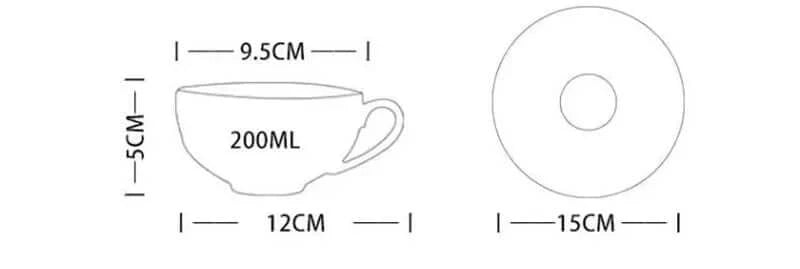 Tasse à café en porcelaine Bone China élégante - Design luxueux et unique