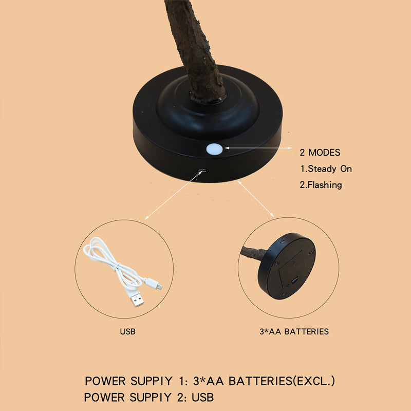 LED table lamp Floroux in tree shape | Atmospheric decorative lighting | Wireless and energy-efficient