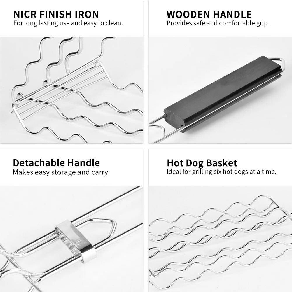Floroux Sausage Support Barbecue Rack | Perfect Grilling Experience | Stable & Versatile | For Grill and BBQ Enthusiasts