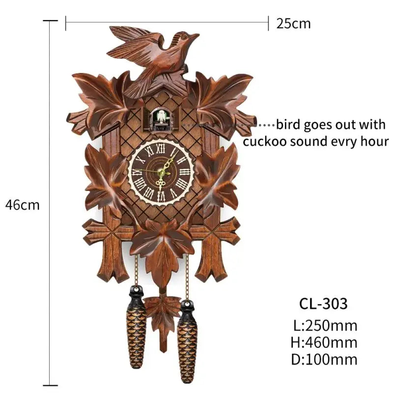 Horloge à coucou en bois Vintage Chic – Un ajout intemporel à votre intérieur