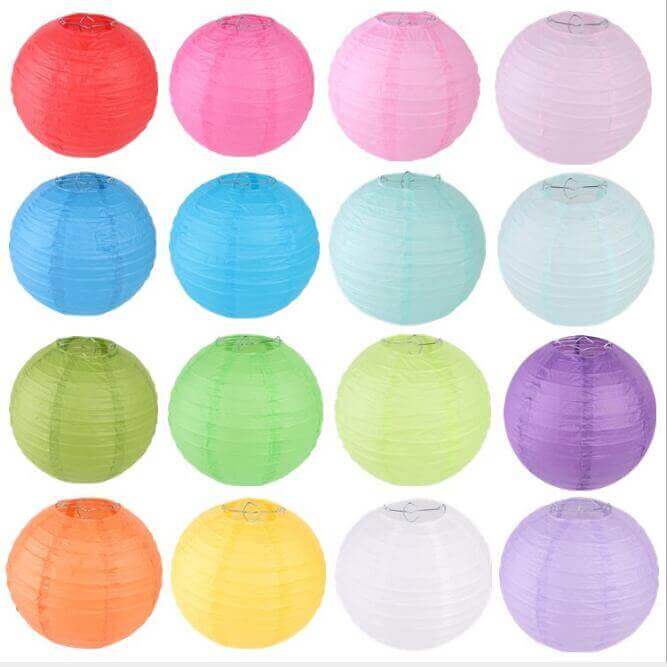 Lampions en papier de riz traditionnels (ensemble de 10)