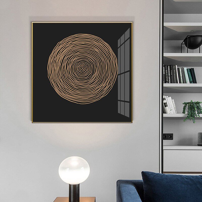 Toile d'or nordique abstraite