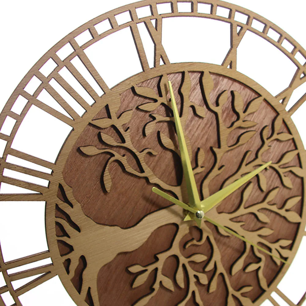 Floroux | Horloge murale en bois