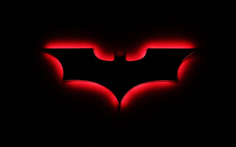 Batman Lampe Murale LED avec Télécommande Sans Fil et Changement de Couleur