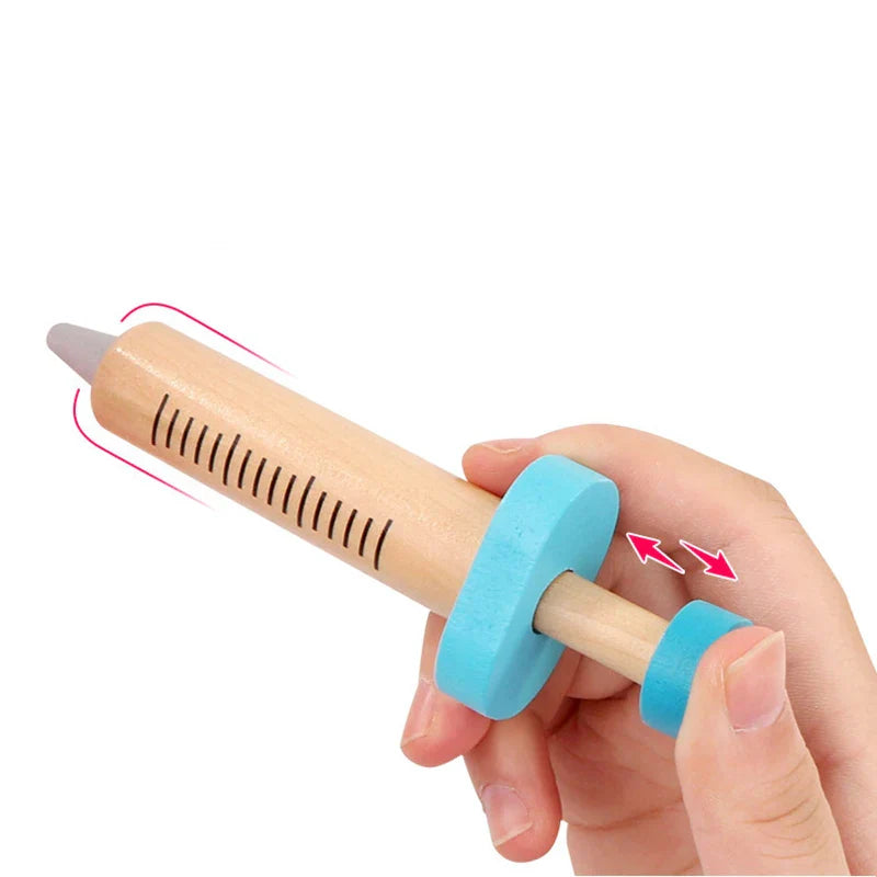 Ensemble de jeu de docteur en bois - Jouet médical éducatif pour enfants, plaisir de jeu de rôle imaginatif