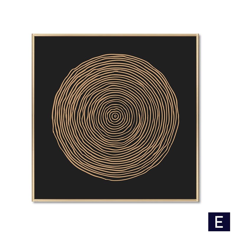 Toile d'or nordique abstraite