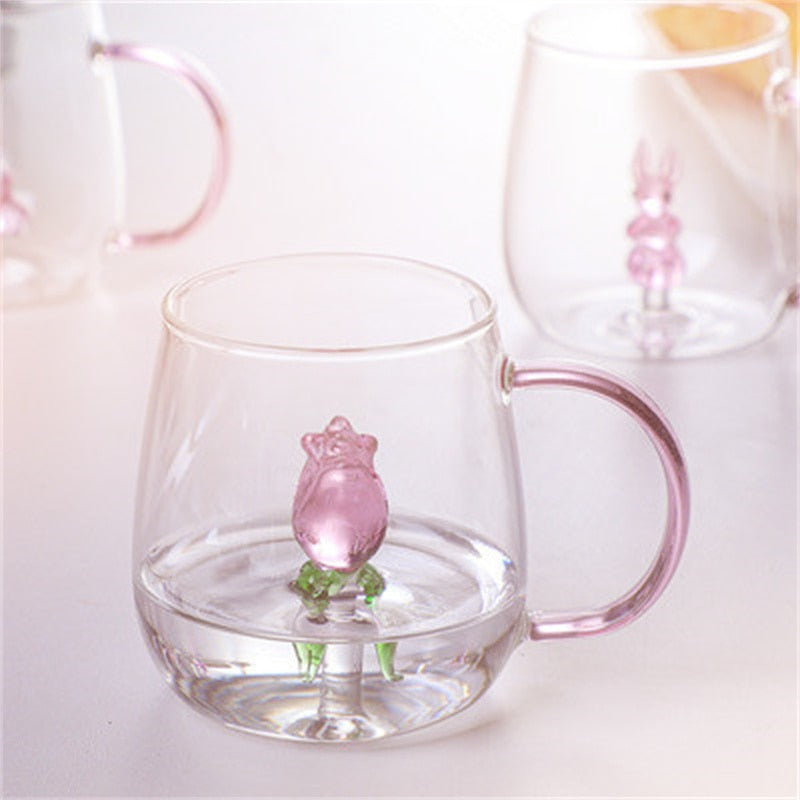 Farmland gobelet en verre 3D avec motif animal