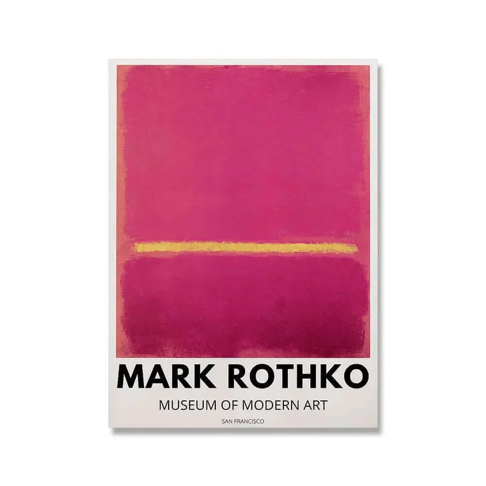 Affiche rétrospective Mark Rothko provenant de divers musées