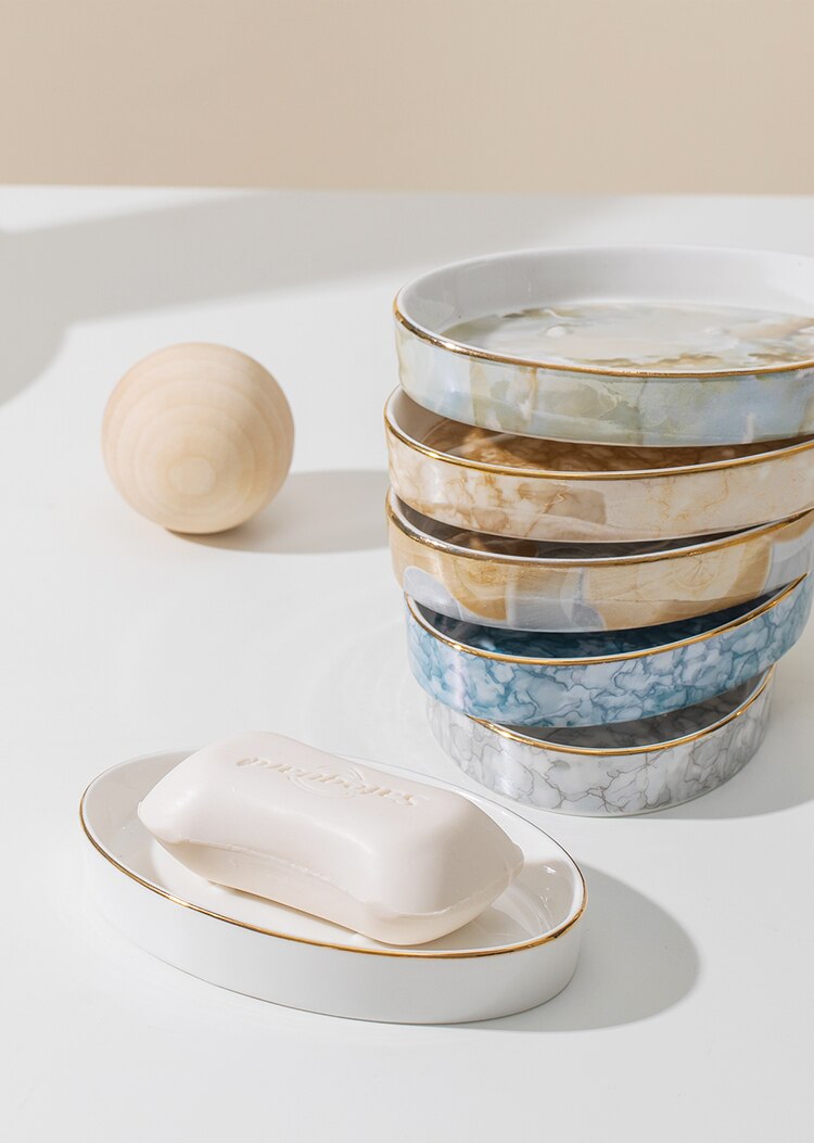 Savonnière "Julia" en céramique et porcelaine