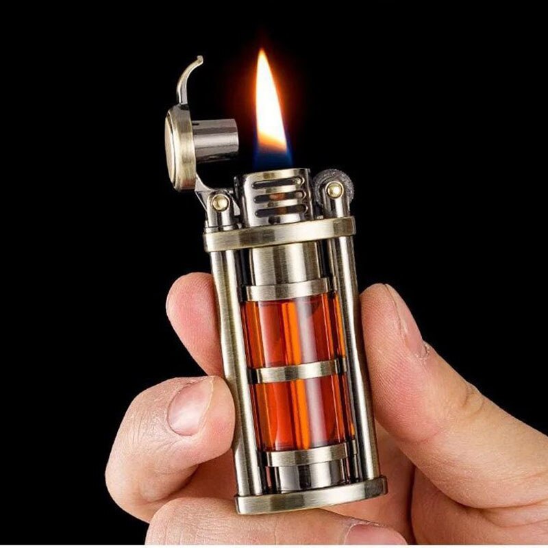Transparent Briquet Floroux | Wind resistant | Gas flame | Elegant design