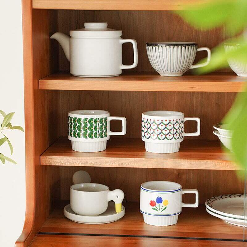 Tasses à café modernes mi-siècle françaises