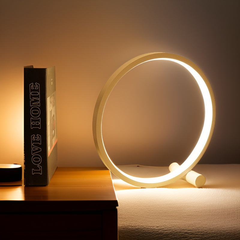 Halo Glo Lampe – lampe de table LED ronde minimaliste dimmable