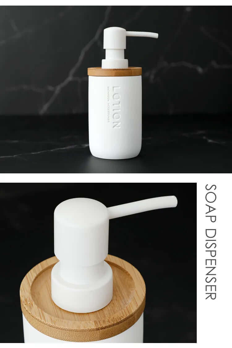 Ensemble d'accessoires de salle de bain design en noir ou blanc