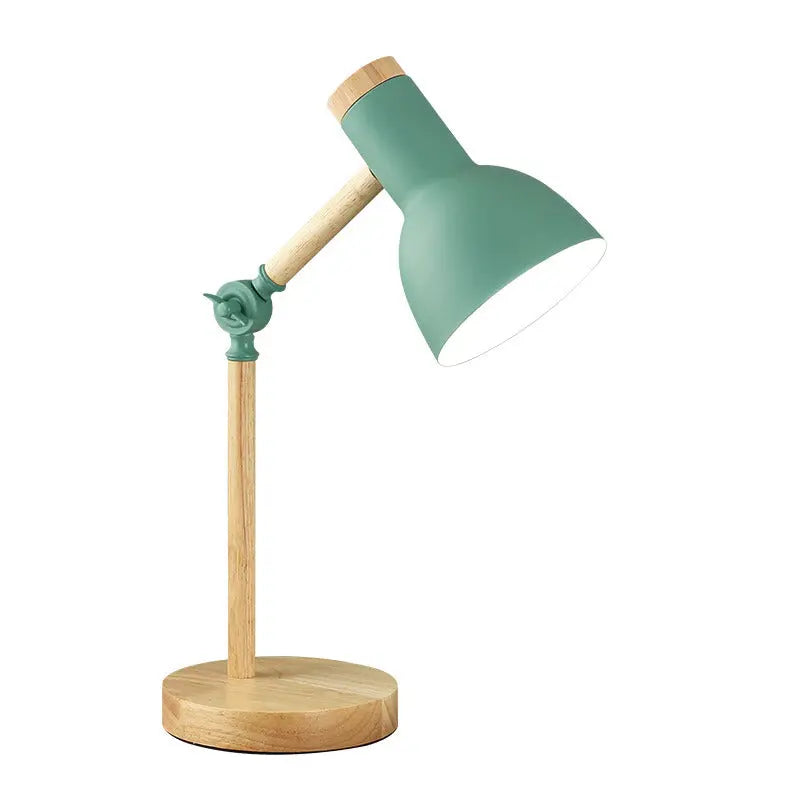 NordicGlow - Lampe de Bureau en Bois Style Scandinave
