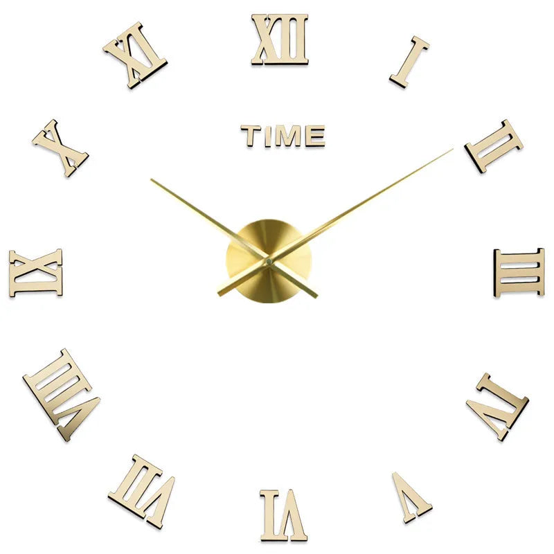 Horloge DecoVision – Horloge Murale 3D avec Effet Miroir pour Salon