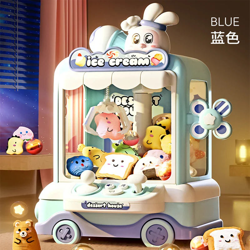 Mini Machine à Pincer en Peluche pour Enfants - Attrape-Peluche Rabbit avec Musique et Lumières