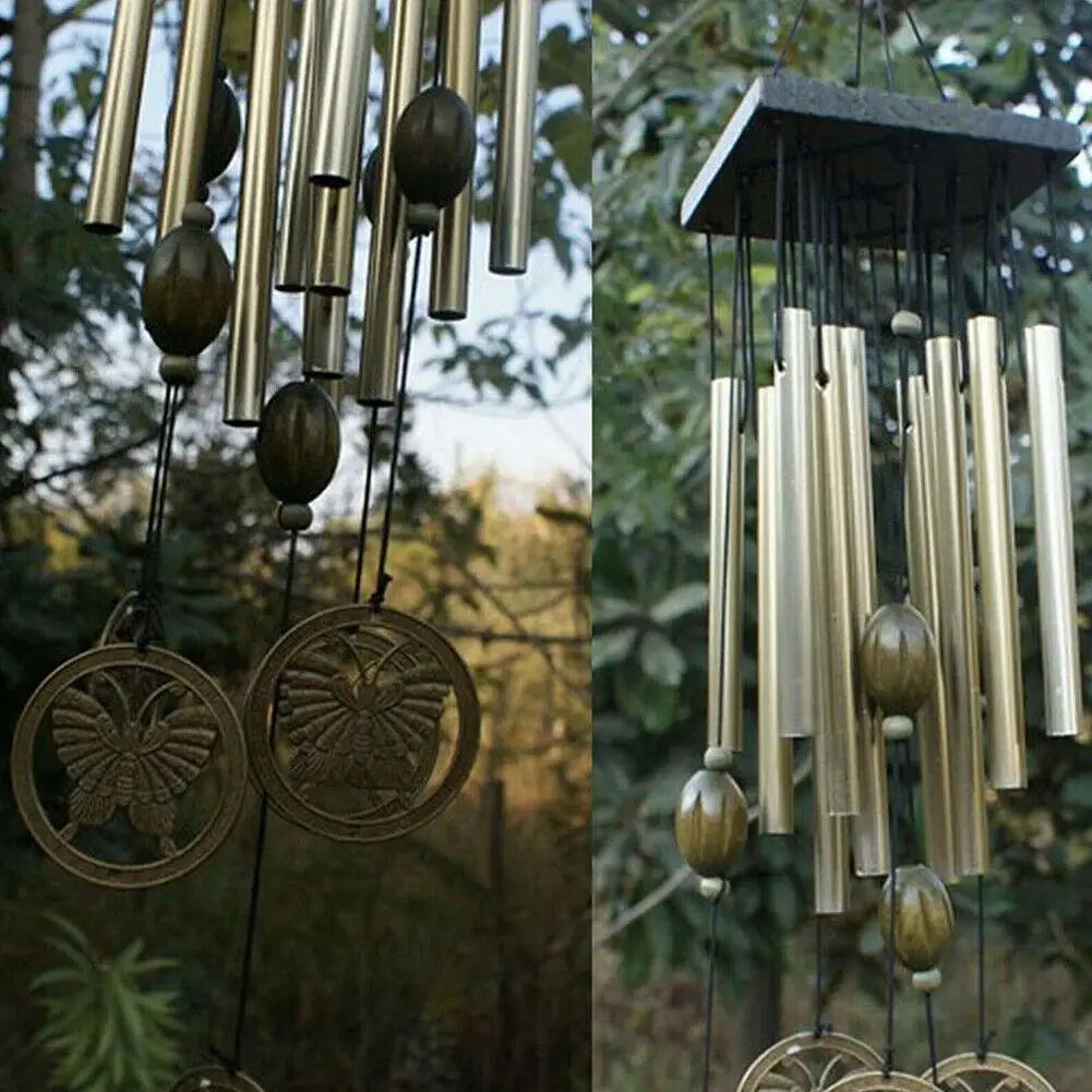 Carillon éolien – AetherChime – acier inoxydable – grand et atmosphérique