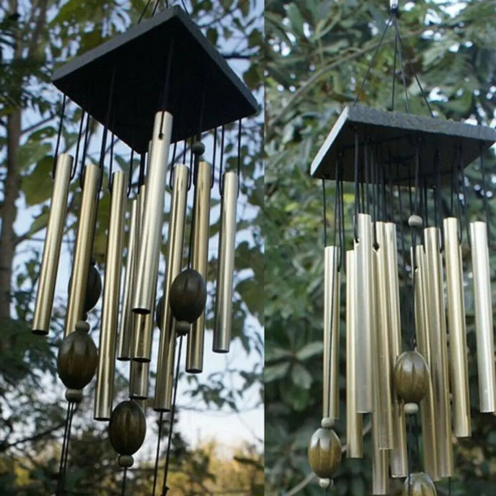 Carillon éolien – AetherChime – acier inoxydable – grand et atmosphérique