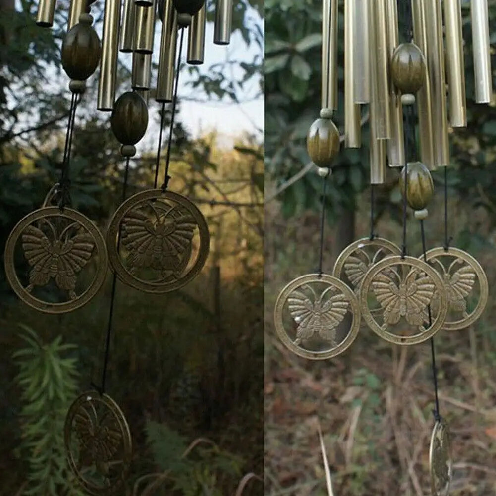 Carillon éolien – AetherChime – acier inoxydable – grand et atmosphérique