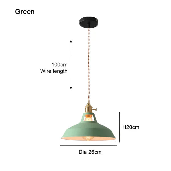 Floroux | BarnFlare Plafonniers - Lampe Pendante LED Macaron Industrielle Colorée