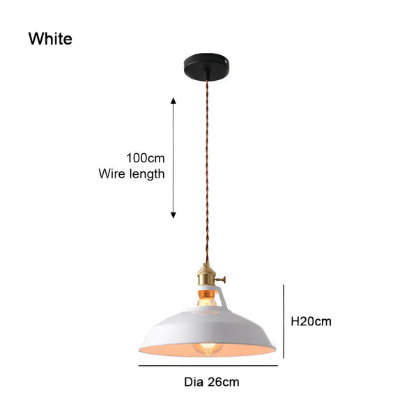 Floroux | BarnFlare Plafonniers - Lampe Pendante LED Macaron Industrielle Colorée