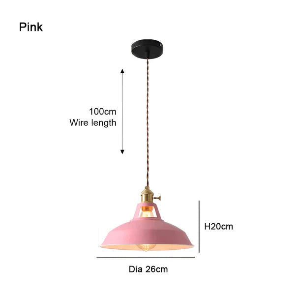 Floroux | BarnFlare Plafonniers - Lampe Pendante LED Macaron Industrielle Colorée