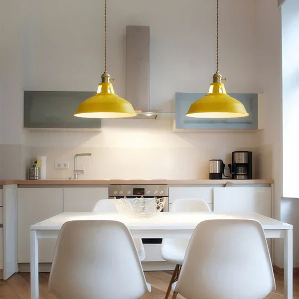 Floroux | BarnFlare Plafonniers - Lampe Pendante LED Macaron Industrielle Colorée