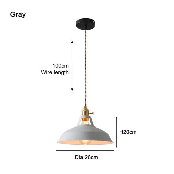 Floroux | BarnFlare Plafonniers - Lampe Pendante LED Macaron Industrielle Colorée
