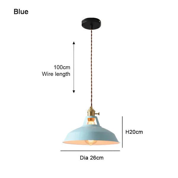 Floroux | BarnFlare Plafonniers - Lampe Pendante LED Macaron Industrielle Colorée