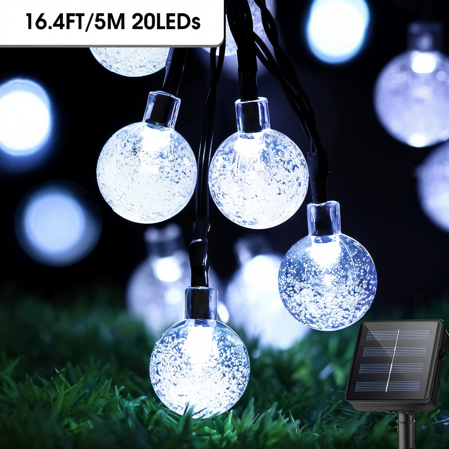 BubbleOrb - Lumières à guirlande solaires pour l'extérieur