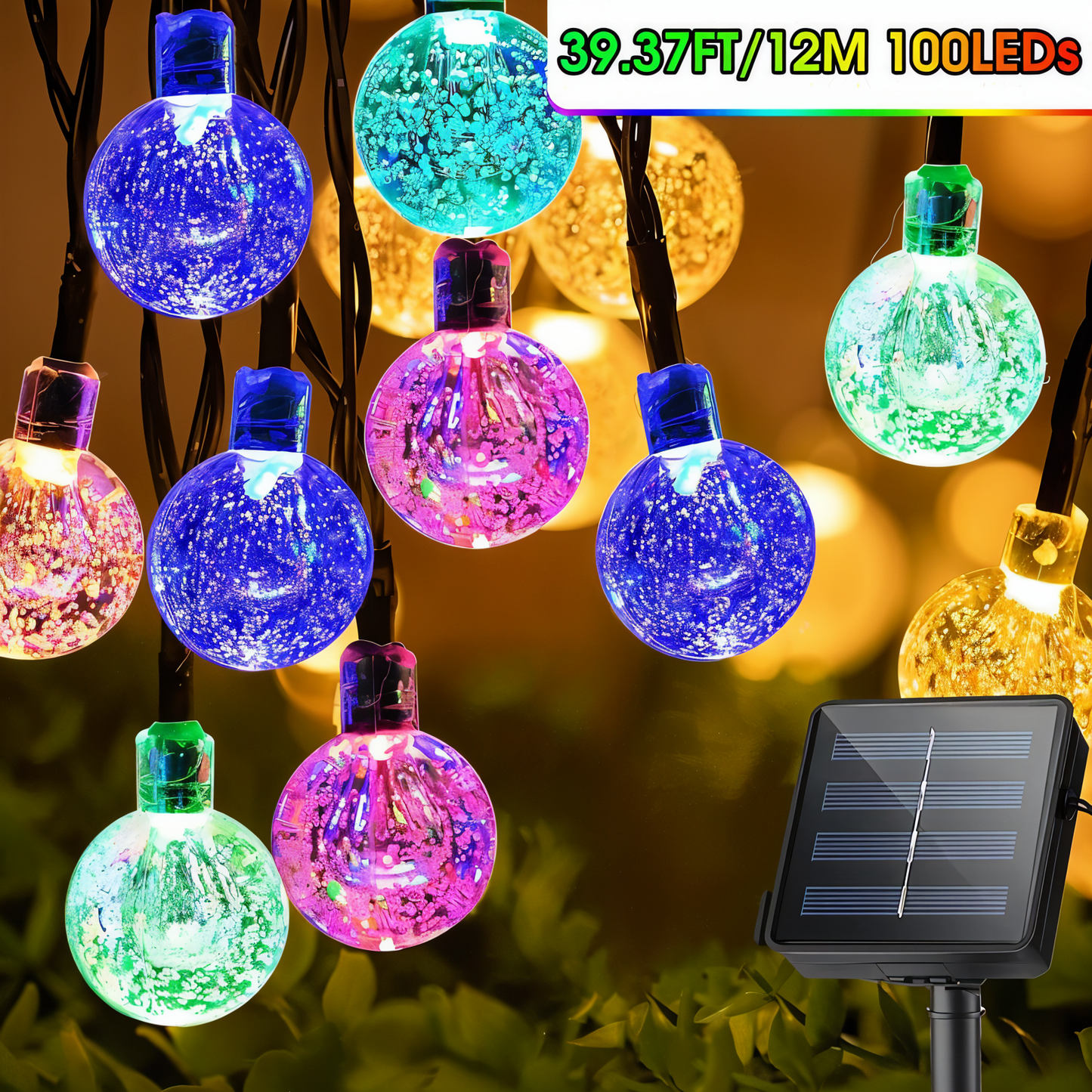 BubbleOrb - Lumières à guirlande solaires pour l'extérieur