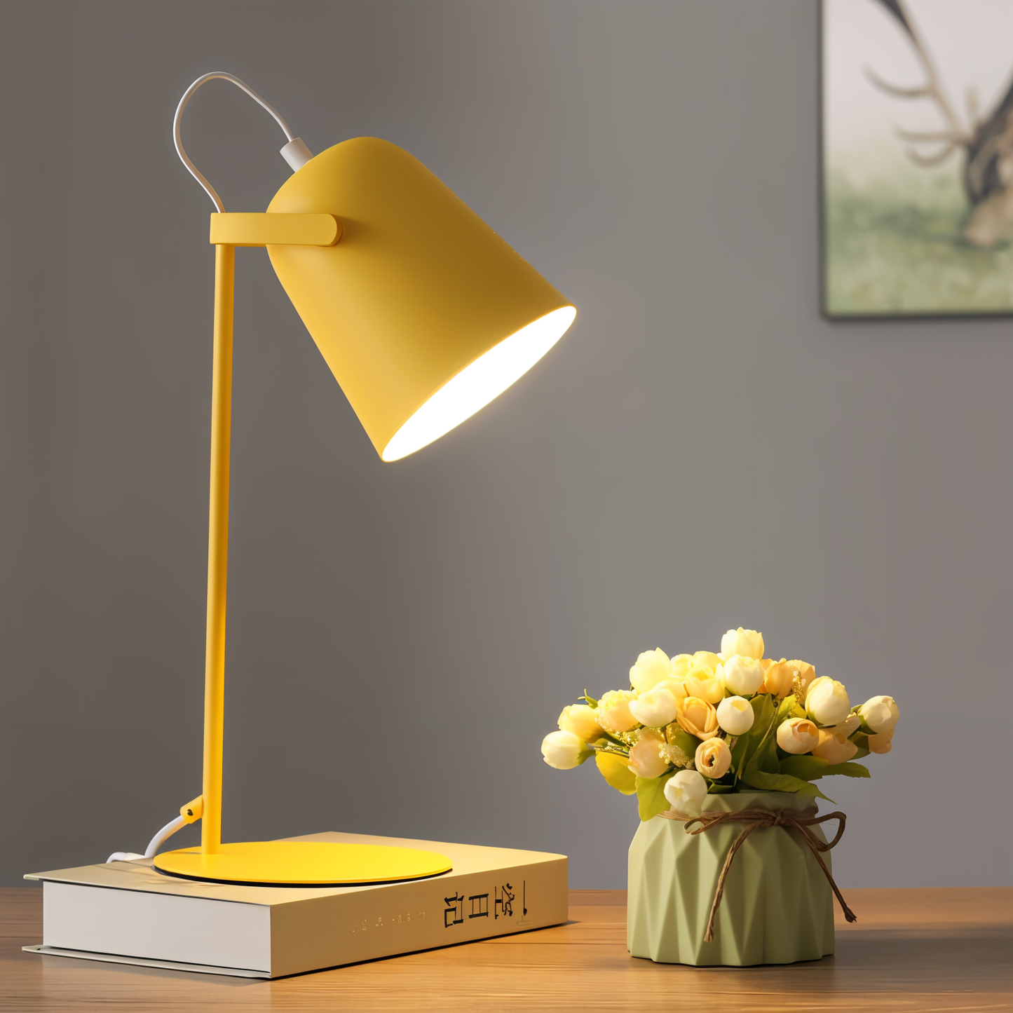 Floroux Lampe de table - Lampe de bureau nordique - Lampe réglable