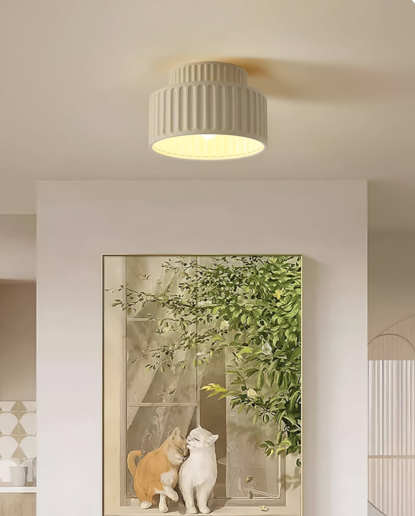 Applique Floroux en résine blanche – Élégance médiévale pour votre maison