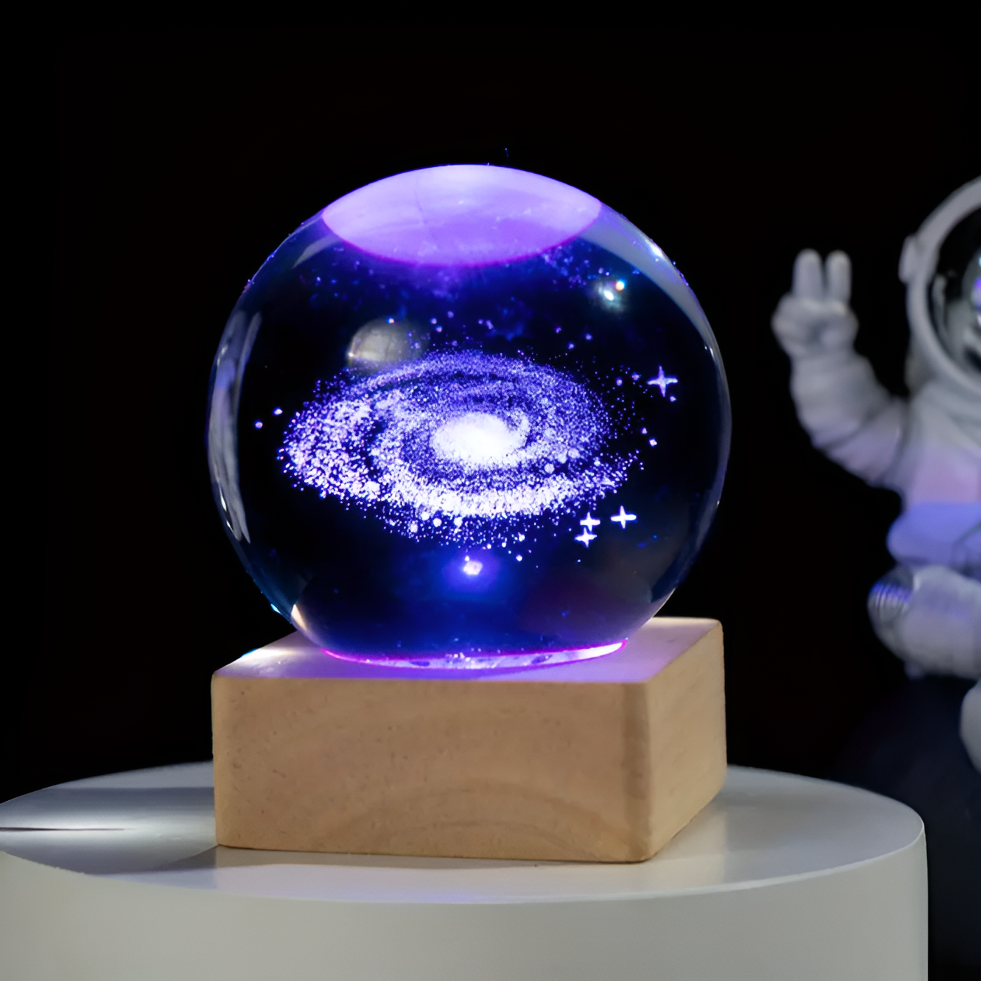 Kristal boule LED 3D