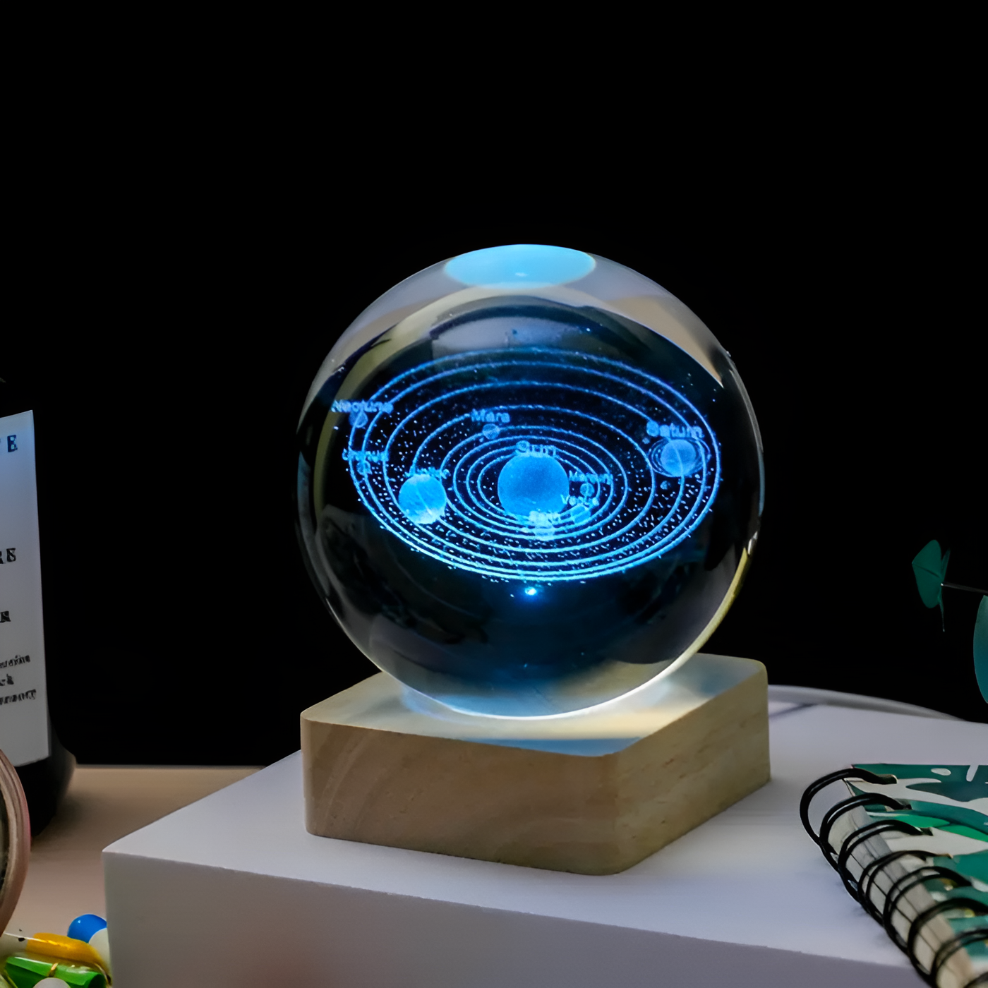 Kristal boule LED 3D