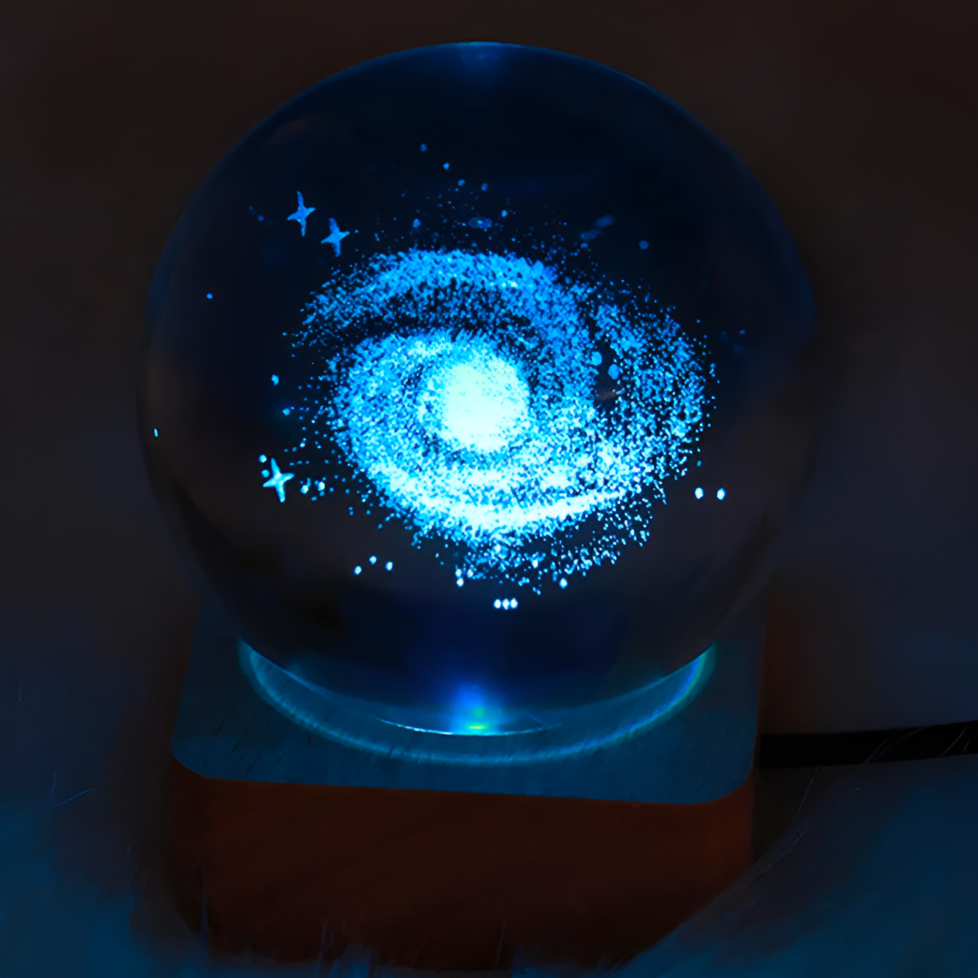 Kristal boule LED 3D