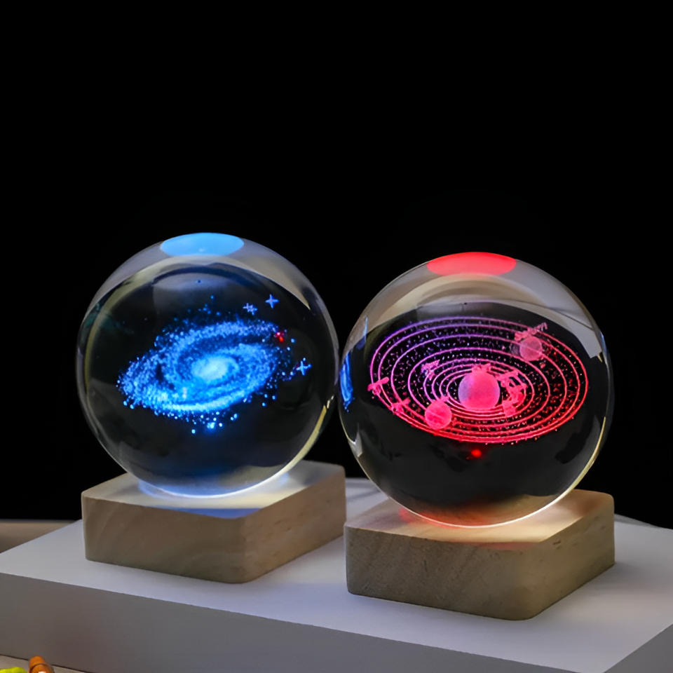 Kristal boule LED 3D