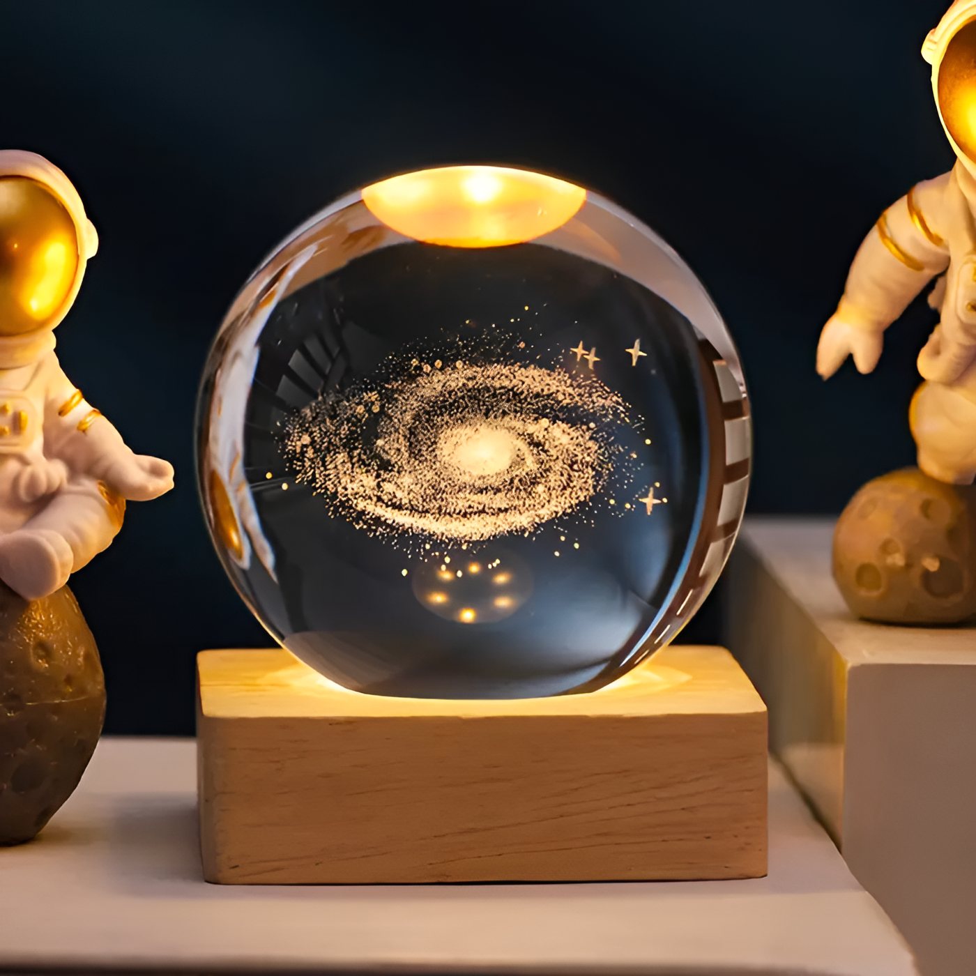 Kristal boule LED 3D