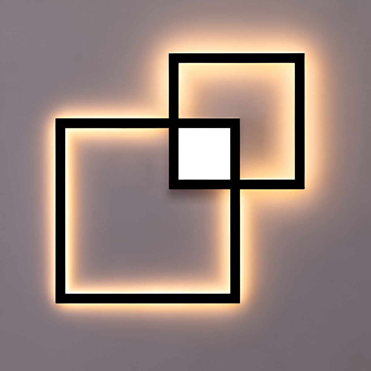 Floroux - Applique murale carrée LED élégante pour les espaces de vie modernes