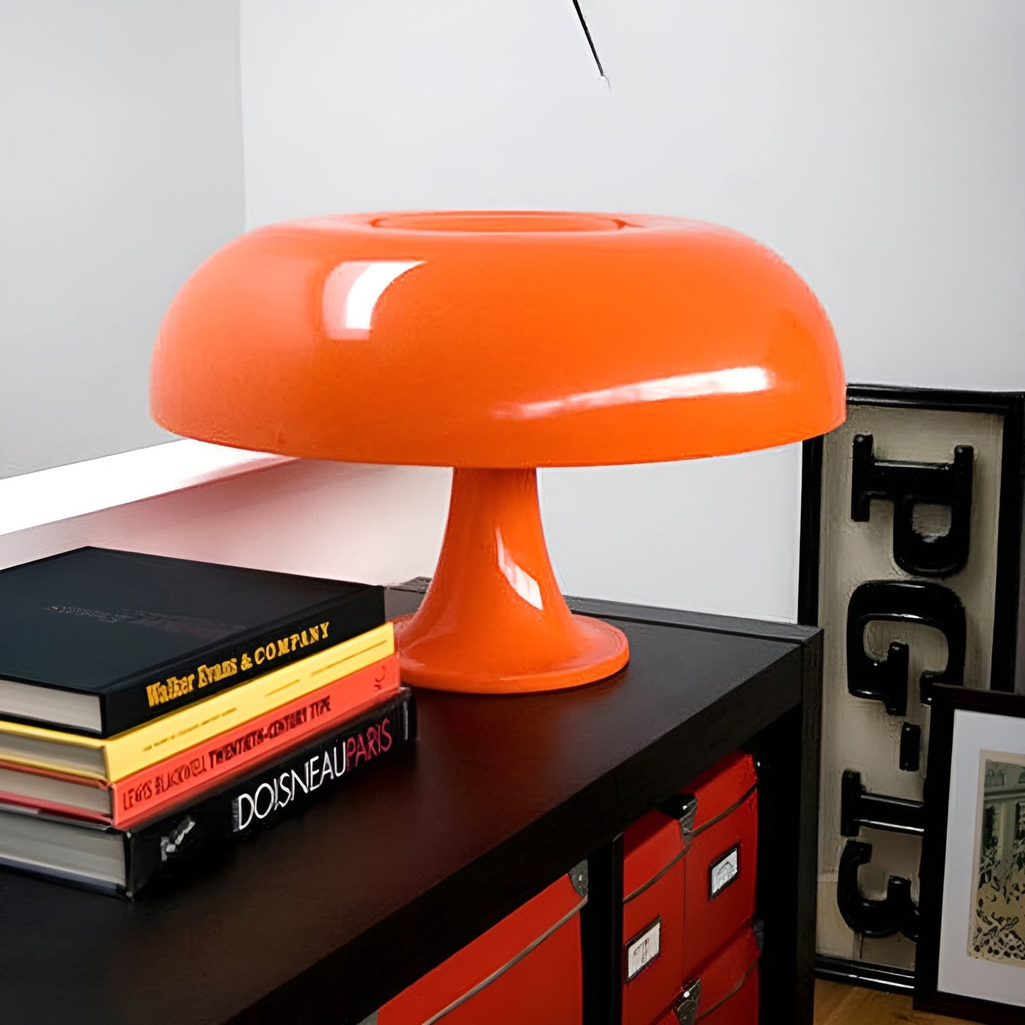 Lampe de table à LED sans fil en forme de champignon rétro