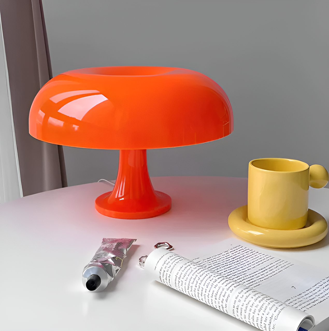 Lampe de table à LED sans fil en forme de champignon rétro