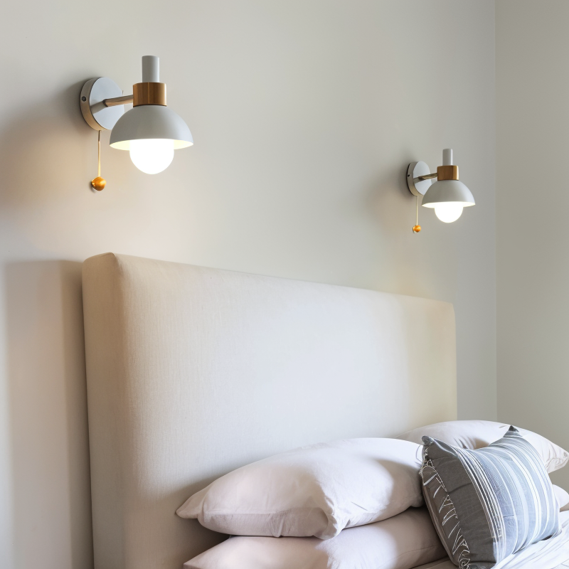 Applique murale Floroux – Design scandinave avec interrupteur à tirette