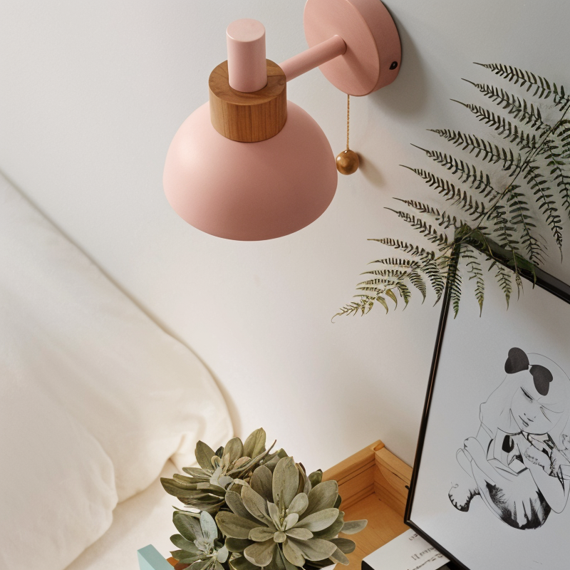 Applique murale Floroux – Design scandinave avec interrupteur à tirette