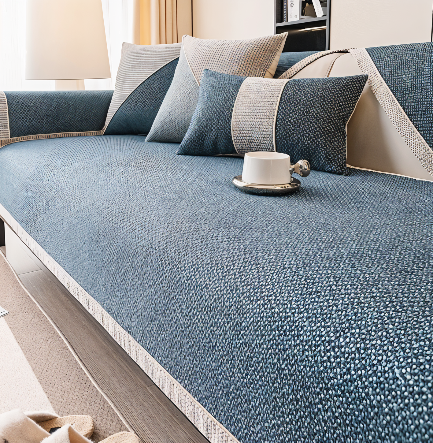 Floroux - Housse de canapé protection anti-glisse pour canapé et sofa