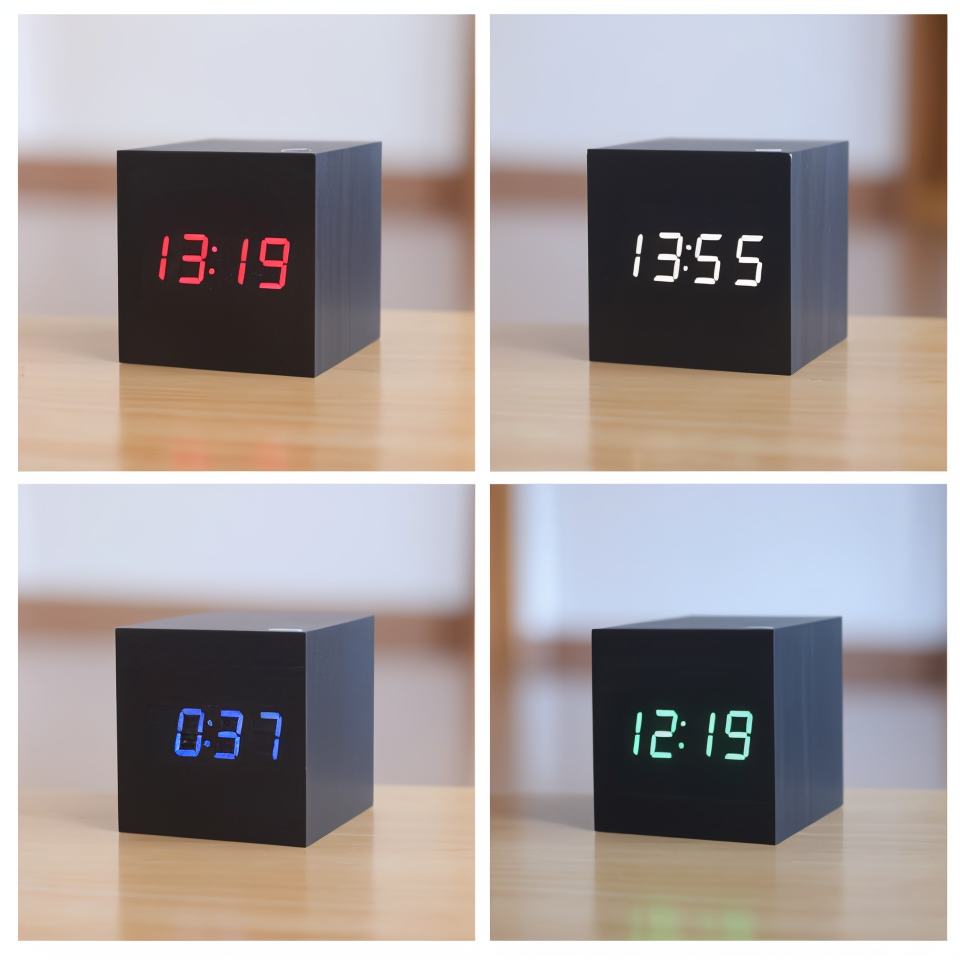Floroux | Montre en bois LED numérique élégante