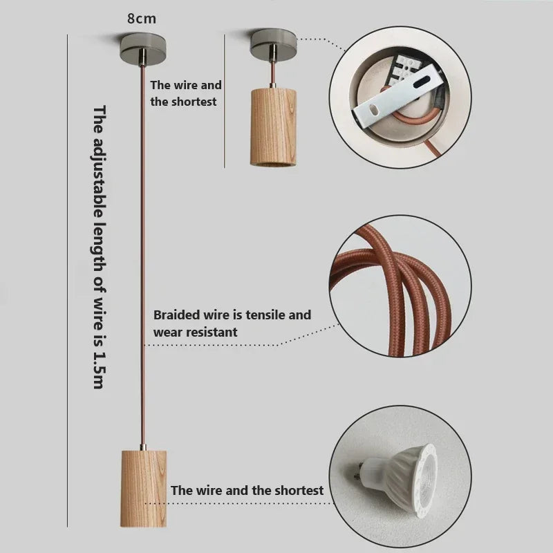Floroux - Suspension en bois scandinave