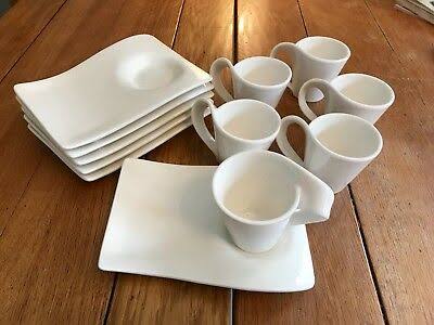 Tasses à swag en porcelaine + soucoupe
