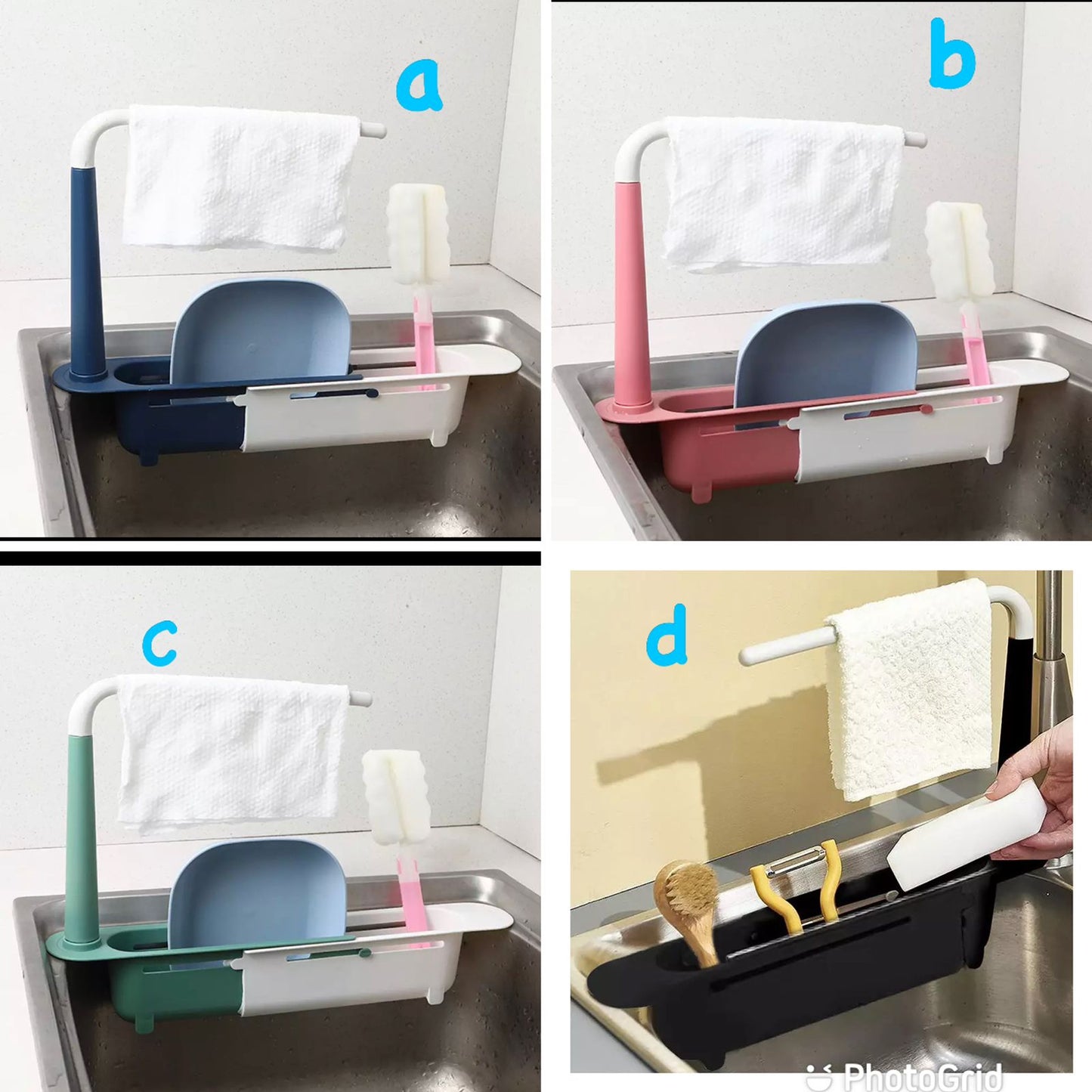 Organisateur d'évier extensible télescopique