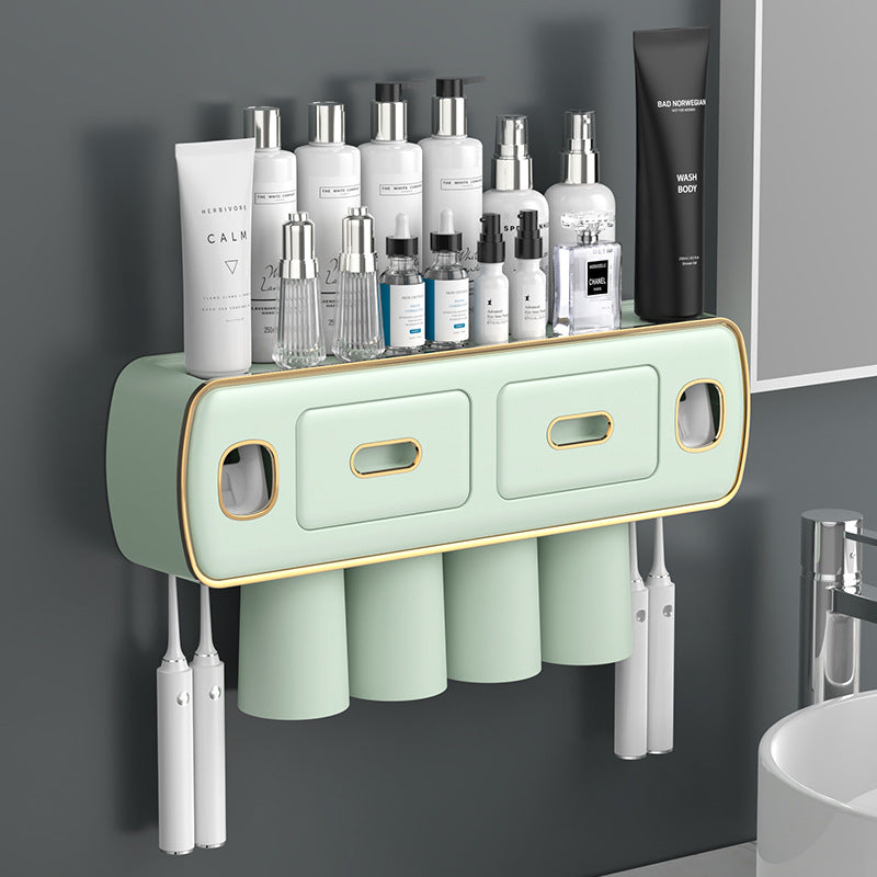 Distributeur de dentifrice avec support pour brosse à dents