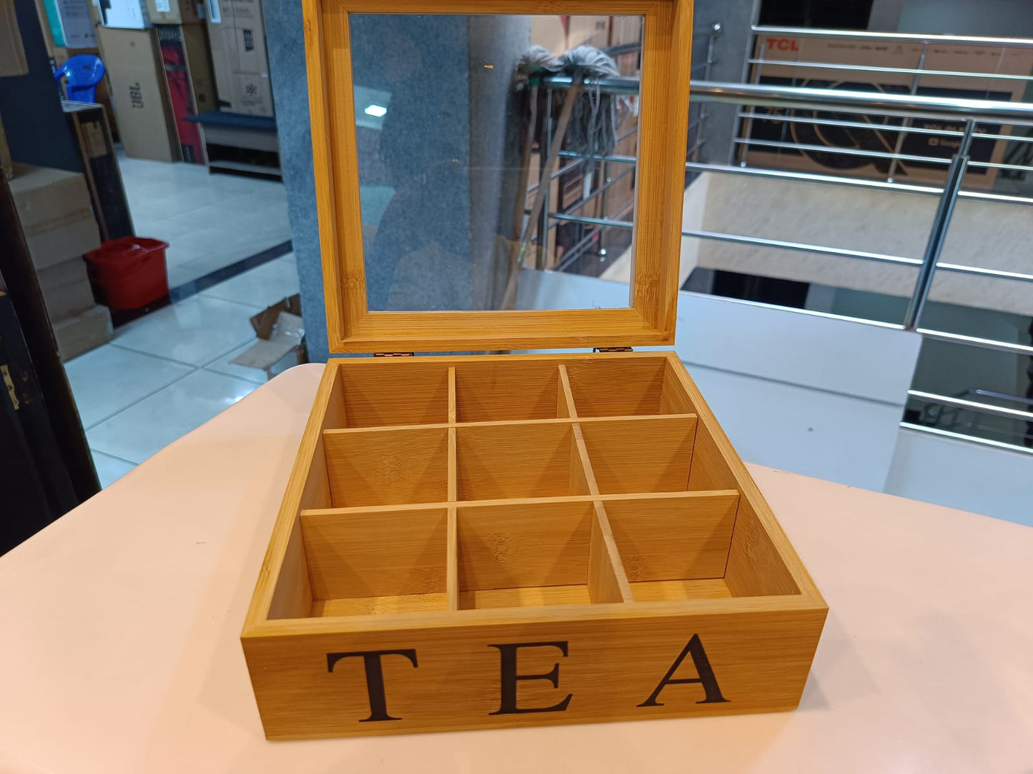 Organisateur de sachets de thé en bambou
